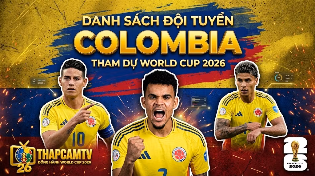 Đội Hình Colombia World Cup 2026: Danh Sách 26 Cầu Thủ Chính Thức